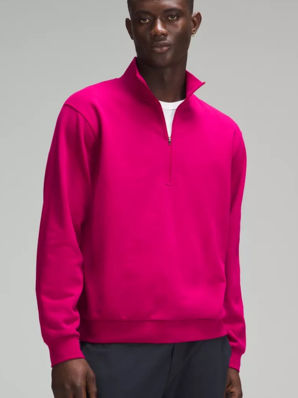 Lululemon French Terry Oversized Half Zip Wild Berry